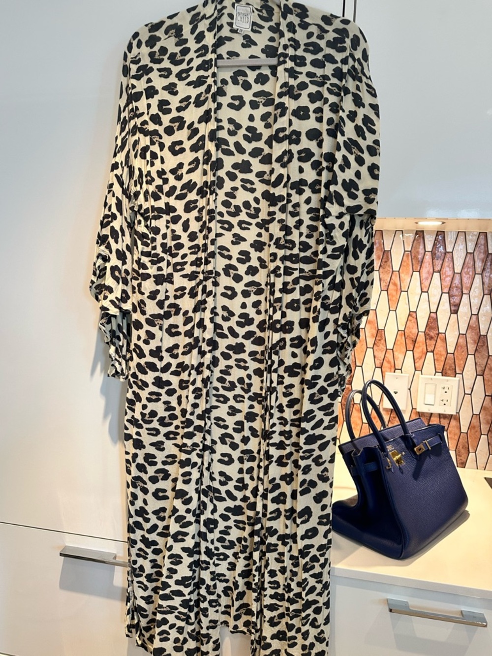 Ultra soft & flowy leopard print caftan